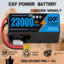 (CN)DXF 6S Lipo Battery 22.2V 10C 23000mAh Soft Case Battery  for Drone UAV FPV Car Truck Tank RC Buggy Truggy Racing Hobby Semi solidstate Battery