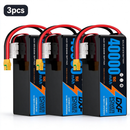 DXF SEMI-SOLID 12S 46.2V 40000mAh 15C Soft Case LiPo Battery with 8AWG Wire for Toy Cars, Boats, UAVs & Drones (1-6 Pack)