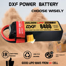 DXF LiPo Battery 5S 18.5V 8400mAh 140C Graphene Softcase with EC5 / T / TRX / XT60 / XT90 / XT150 / Q8s Plug for RC 1/8 1/10 Buggy Truck Car Off-Road Drone