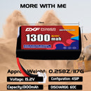 DXF LiPo Battery 4S HV 15.2V 1300mAh 60C with PH2.0 / JST / XT30 / SM / XT60 / EC5 / XT90 for FPV Drone Whoop Micro Racing