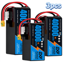 DXF SEMI-SOLID 12S 44.4V 40000mAh 5C Soft Case LiPo Battery with 8AWG Wire for Toy Cars, Boats, UAVs & Drones (1-6 Pack)