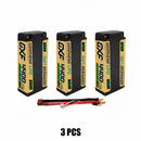 DXF 2S Shorty 7.6V 4400mAh 140C Graphene Hardcase LiPo Battery with 5mm Bullet to Deans Plug for 1/10 RC Buggies, Touring Cars & Trucks (1-6 Pack Available)
