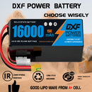 (CN)DXF 12S Lipo Battery 44.4V 15C 16000mAh Soft Case Battery  for Drone UAV FPV Car Truck Tank RC Semi solidstate Battery Racing Hobby