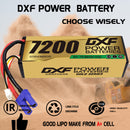 DXF LiPo Battery 3S 11.1V 7200mAh 140C Graphene Softcase Gold with EC5 / T / TRX / XT60 / XT90 / XT150 / Q8s Plug for RC 1/8 1/10 Buggy Truck Car Off-Road Drone