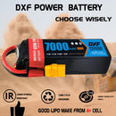 (FR)DXF 6S Lipo Battery 22.2V 100C 7000mAh Soft Case Battery with XT90 Connector for Car Truck Tank RC Buggy Truggy Racing Hobby