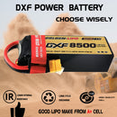 (CN)DXF 6S Lipo Battery 22.2V 150C 8500mAh Soft Case Battery with EC5 XT90 Connector for Car Truck Tank RC Buggy Truggy Racing Hobby