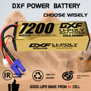 DXF LiPo Battery 3S HV 11.4V 7200mAh 140C Graphene Softcase with EC5 / T / TRX / XT60 / XT90 / XT150 / Q8s Plug for RC 1/8 1/10 Buggy Truck Car Off-Road Drone