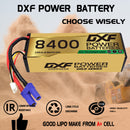 DXF LiPo Battery 3S 11.1V 8400mAh 140C Graphene Softcase with EC5 / T / TRX / XT60 / XT90 / XT150 / Q8s Plug for RC 1/8 1/10 Buggy Truck Car Off-Road Drone
