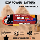 DXF 850mAh 4S 80C 14.8V Lipo Battery Pack for FPV LiPo Battery