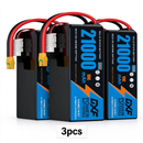 DXF 6S 22.2V 21000mAh 10C Soft Case LiPo Battery with 8AWG Wire for UAVs & Drones (1-6 Pack)