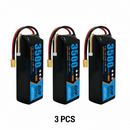 DXF 3S 11.1V 3500mAh 100C Softcase LiPo Battery with 10AWG XT60 for 1/8 1/10 RC Cars, Trucks, Buggies (1-6 Pack Available)
