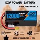 DXF LiPo Battery 6S HV 22.8V 12000mAh 100C Graphene Softcase Blue with EC5 / T / TRX / XT60 / XT90 / XT150 / Q8s Plug for RC 1/8 1/10 Buggy Truck Car Off-Road Drone