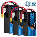 DXF 6S 22.2V 33000mAh 10C Soft Case LiPo Battery with 8AWG Wire for Toy Cars, Boats, UAVs & Drones (1-6 Pack)