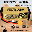 (CN)DXF Lipo Battery 4S 15.2V 7500MAH 150C  lipo Hardcase with  DEANS/T Plug for Rc 1/8 1/10 Buggy Truck Car Off-Road Drone