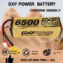 (EU)DXF Lipo Battery 4S 15.2V 6500MAH 140C GoldSeries Graphene lipo Hardcase with EC5 and XT90 Plug for Rc 1/8 1/10 Buggy Truck Car Off-Road Drone