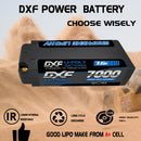 DXF LiPo Battery 2S2P HV 7.6V 7000mAh 150C Graphene Gray with 5mm Bullet / EC5 / T / TRX / XT60 / XT90 / XT150 / Q8s Plug for RC 1/10 1/8 1/5 Scale Car Racing