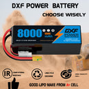 DXF LiPo Battery 6S 22.2V 8000mAh 100C Graphene Softcase Gold with EC5 / T / TRX / XT60 / XT90 / XT150 / Q8s Plug for RC 1/8 1/10 Buggy Truck Car Off-Road Drone