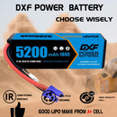 (GE)DXF Lipo Battery 3S 11.1V 5200MAH 100C Blue Series Graphene lipo Hardcase with EC5 Plug for Rc 1/8 1/10 Buggy Truck Car Off-Road Drone