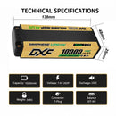 DXF LiPo Battery 2S2P HV 7.6V 10000mAh 150C Graphene NGP Plus Gold Version with 5mm Bullet / EC5 / T / TRX / XT60 / XT90 / XT150 / Q8s Plug for RC 1/10 1/8 1/5 Scale Car Racing