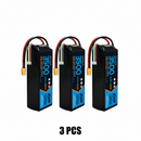 DXF 4S 14.8V 3500mAh 100C Softcase LiPo Battery with 10AWG XT60 for 1/8 1/10 RC Cars, Trucks, Buggies (2/4/6 Pack Available)