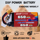 DXF 650mAh 6S 70C 22.2V Lipo Battery Pack for FPV LiPo Battery