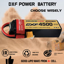 DXF Lipo Battery 3S 11.1V 4500mAh 150C GoldSeries Graphene Softcase with EC5 / T / TRX / XT60 / XT90 / XT150 / Q8s Plug for RC 1/8 1/10 Buggy Truck Car Off-Road Drone