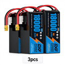 DXF SEMI-SOLID 6S 22.2V 18000mAh 10C Soft Case LiPo Battery with 8AWG Wire for UAVs & Drones (1-6 Pack)