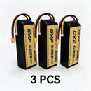 DXF 3S 11.1V 5200mAh 100C Gold Version Graphene LiPo Soft Case Battery with 10AWG XT60 Plug for 1/8 1/10 RC Car Buggy Truck Boat Drone (1-6 Pack Available)