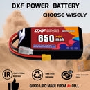 DXF 650mAh 3S 70C 11.1V Lipo Battery Pack for FPV LiPo Battery