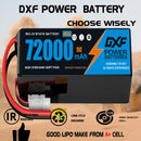 (CN)DXF 14S Lipo Battery 51.8V 5C 72000mAh Soft Case Battery  for Drone UAV FPV Car Truck Tank RC Buggy Truggy Racing Hobby