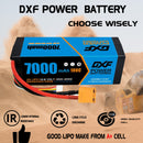 (PL)DXF Lipo Battery 4S 14.8V 7000mAh 100C/200C HardCase Lipo Battery for RC HPI HSP 1/8 1/10 Buggy RC Car Truck