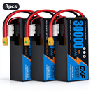 DXF SEMI-SOLID 14S 53.9V 30000mAh 15C Soft Case LiPo Battery with 8AWG Wire for Toy Cars, Boats, UAVs & Drones (1-6 Pack)