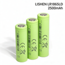 LISHEN LR1865LD 2500mAh 30A 18650 Li-ion Cell for Professional Power Tool & E-Mobility Battery Packs (1–100 PCS)