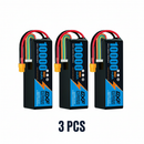 DXF 6S 22.2V 10000mAh 100C Softcase LiPo Battery with 10AWG XT60 for 1/8 RC Cars, Trucks, Buggies, Helicopters (1-6 Pack Available)