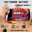 DXF 1550mAh 5S 100C 18.5V Lipo Battery Pack for FPV LiPo Battery