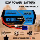 (IT)DXF Lipo Battery 4S 14.8V 6200MAH 80C  lipo Hardcase EC5 Plug for Rc 1/8 1/10 Buggy Truck Car Off-Road Drone