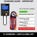 DXF 6S 22.2V 2200mAh 150C Graphene Softcase LiPo Battery with XT60 Plug for FPV Racing Drones, Quadcopters & RC Planes (1-6 Pack Available)