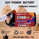 DXF 2200mAh 4S 150C 14.8V Lipo Battery Pack for FPV LiPo Battery