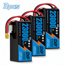 DXF SEMI-SOLID 6S 22.2V 23000mAh 10C Soft Case LiPo Battery with 8AWG Wire for Toy Cars, Toy Boats, UAVs & Drones (1-6 Pack)