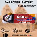 DXF 550mAh 6S 100C 22.8V Lipo Battery Pack for FPV LiPo Battery