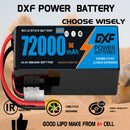 (CN)DXF 12S Lipo Battery 44.4V 5C 72000mAh Soft Case Battery  for Drone UAV FPV Car Truck Tank RC Buggy Truggy Racing Hobby