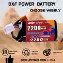DXF 2200mAh 4S 100C 14.8V Lipo Battery Pack for FPV LiPo Battery
