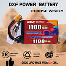 DXF 1100mAh 6S 120C 22.2V Lipo Battery Pack for FPV LiPo Battery