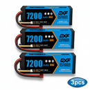 DXF BLUE Series 3S 11.1V 7200mAh 80C Hardcase LiPo Battery with Deans/T-Plug & 10AWG Wire (1-6 Pack)