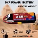 DXF 380mAh 3S 90C 11.4V Lipo Battery Pack for FPV LiPo Battery