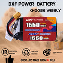 DXF 1550mAh 6S 140C 22.2V Lipo Battery Pack for FPV LiPo Battery