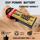 (CN)DXF Lipo Battery 2S 7.6V 10000MAH 150C  lipo Hardcase with  DEANS/T Plug for Rc 1/8 1/10 Buggy Truck Car Off-Road Drone
