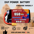 DXF 550mAh 4S 80C 14.8V FPV 리포 배터리 팩
