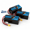 DXF SEMI-SOLID 14S 51.8V 60000mAh 5C Soft Case LiPo Battery with 8AWG Wire for Toy Cars, Boats, UAVs & Drones (1-6 Pack)