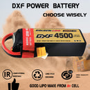DXF Lipo Battery 5S 18.5V 4500mAh 150C GoldSeries Graphene Softcase with EC5 / T / TRX / XT60 / XT90 / XT150 / Q8s Plug for RC 1/8 1/10 Buggy Truck Car Off-Road Drone